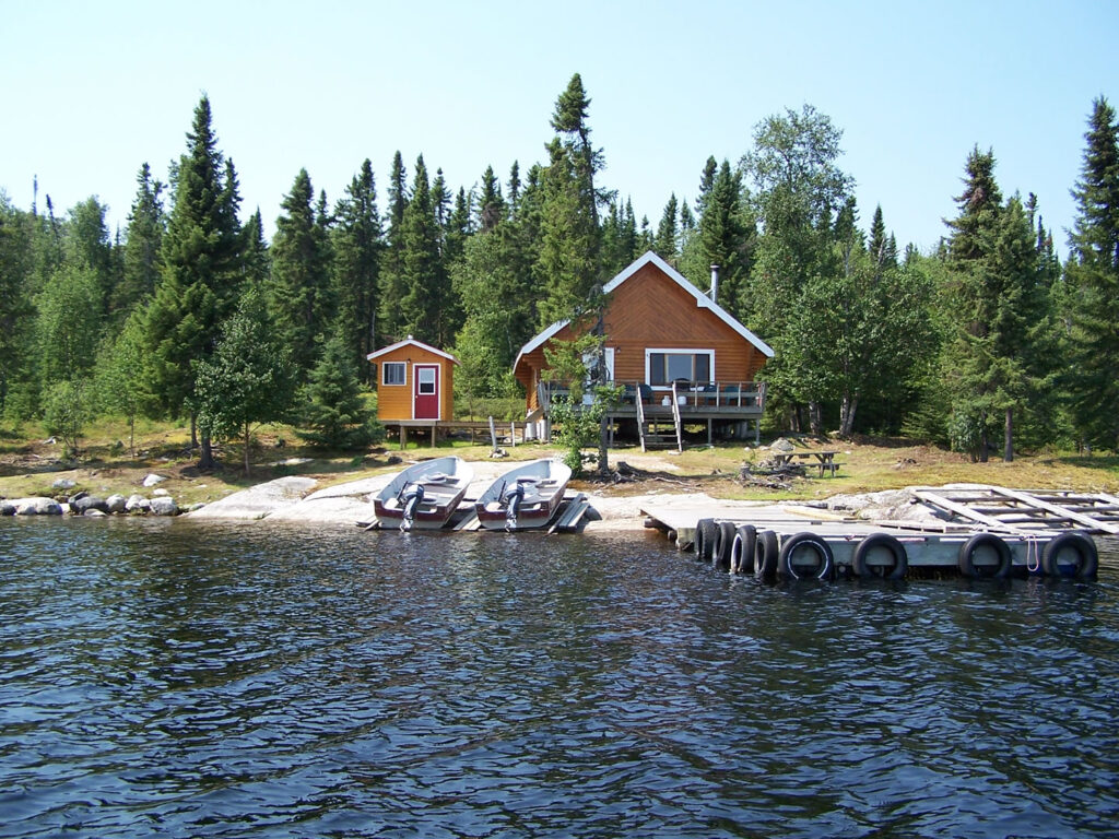 Cabin on ogoki reservoir